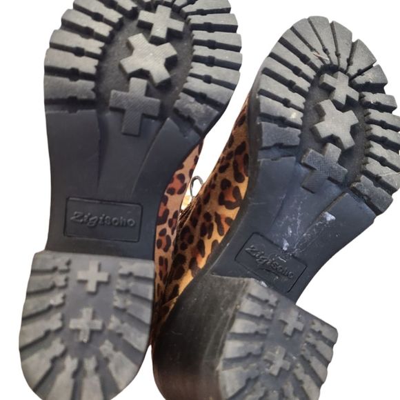 Zigi Soho Leopard Block Heel Booties size 8 - Picture 6 of 8